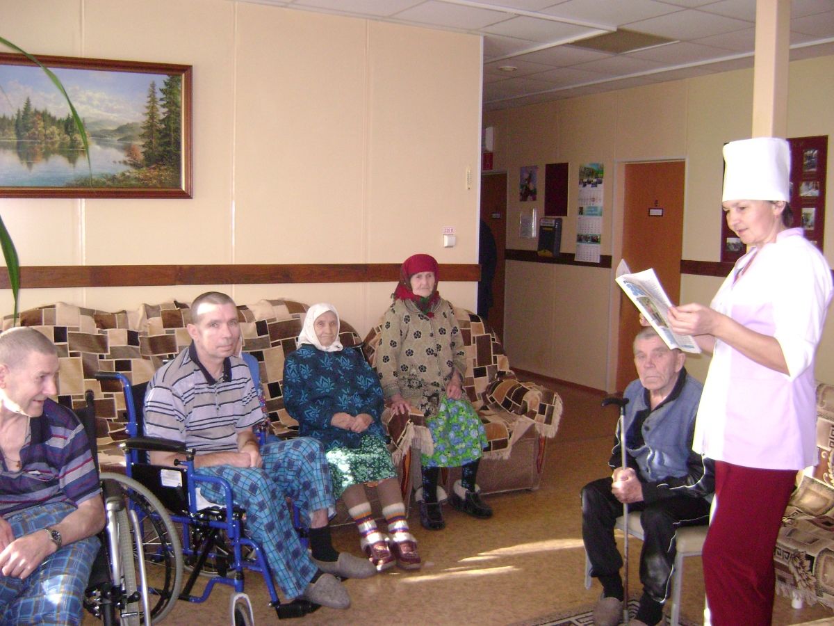 Лекция на тему «ЗОЖ» в Старошайговском филиале ГБСУ СОССЗН РМ «Заречный дом-интернат для престарелых и инвалидов»