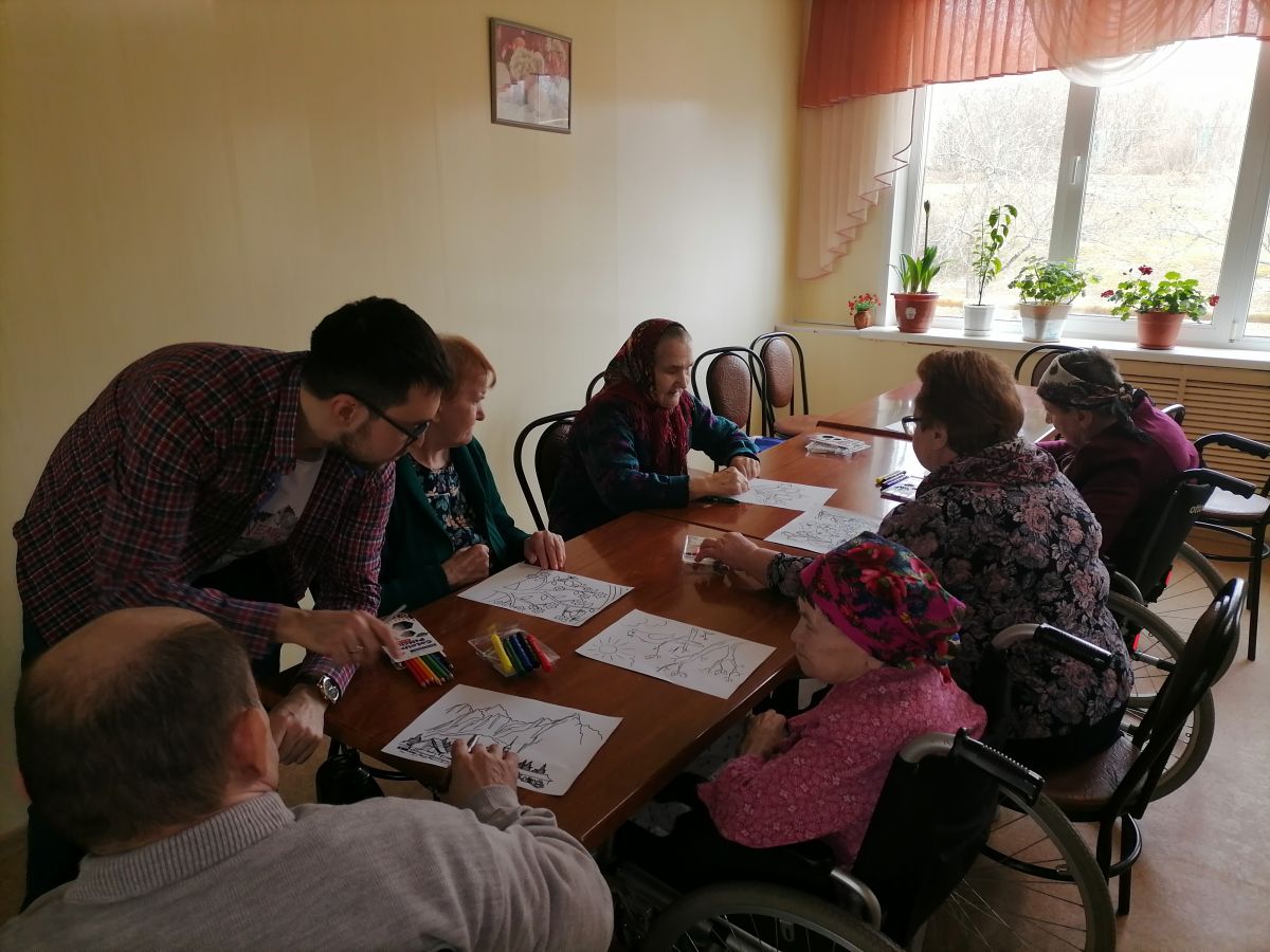 Посещение психолога Старошайговский филиал ГБСУ СОССЗН РМ «Заречный дом-интернат для престарелых и инвалидов»