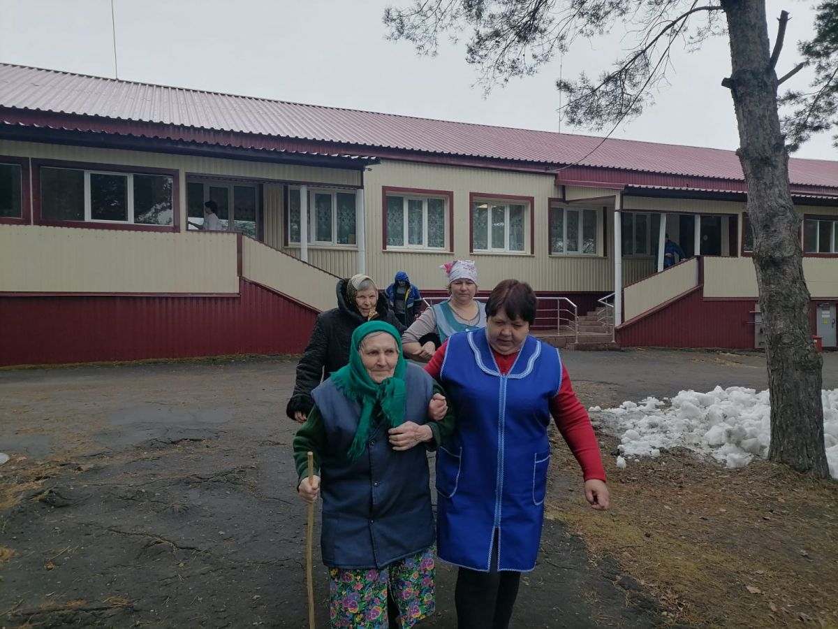 Практическая тренировка по эвакуации людей в Старошайговском филиале ГБСУ СОН РМ «Заречный дом-интернат для престарелых и инвалидов»