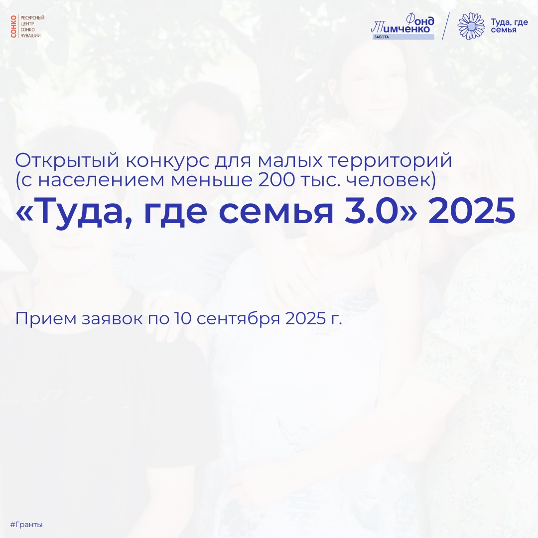 Открытый конкурс для малых территорий «Туда, где семья 3.0» 2025