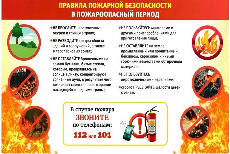 Правила пожарной безопасности в пожароопасный период