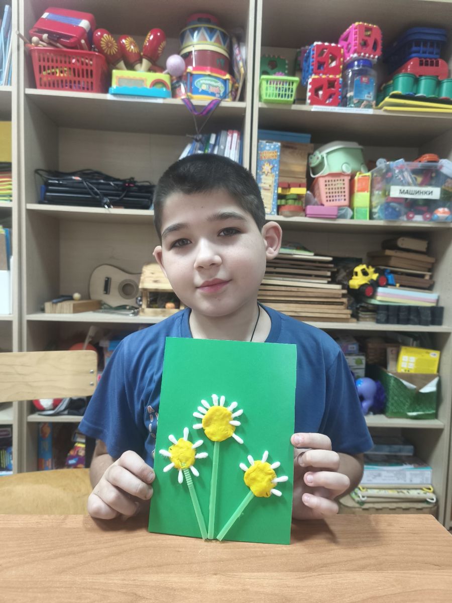 Аппликация ромашка