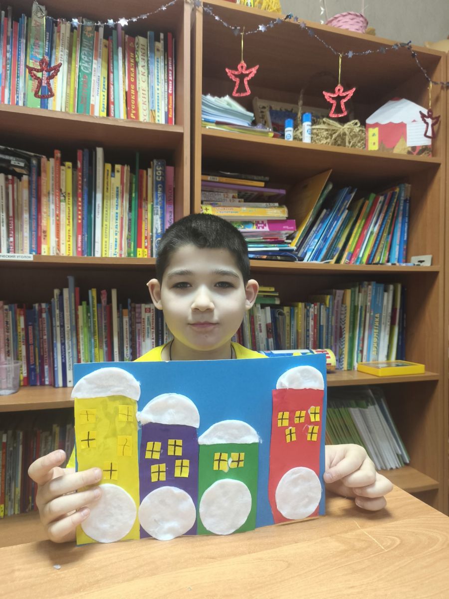 &laquo;Аппликация заснеженные  дома&raquo;