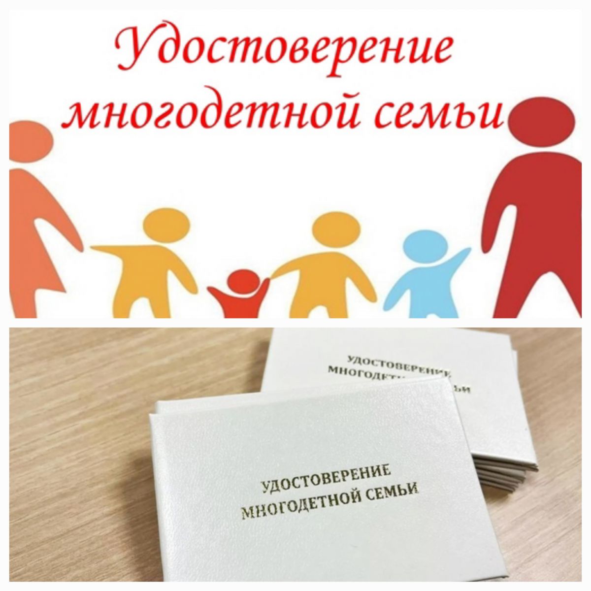 Удостоверение многодетной семьи