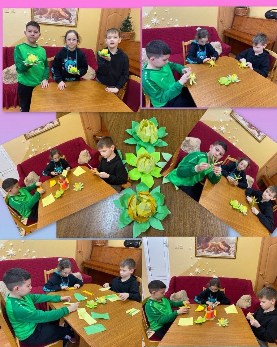 Мастер-класс в технике оригами &laquo;Лотос&raquo;