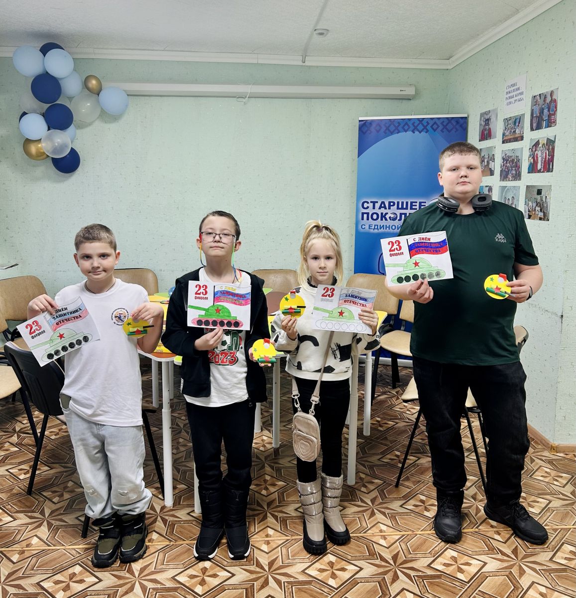 В преддверии праздника 23 февраля наши маленькие посетители не остались в стороне!