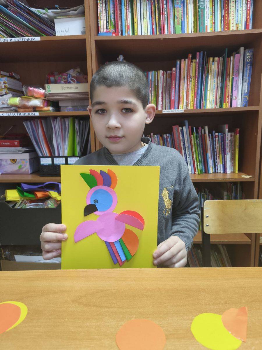 Аппликация попугай