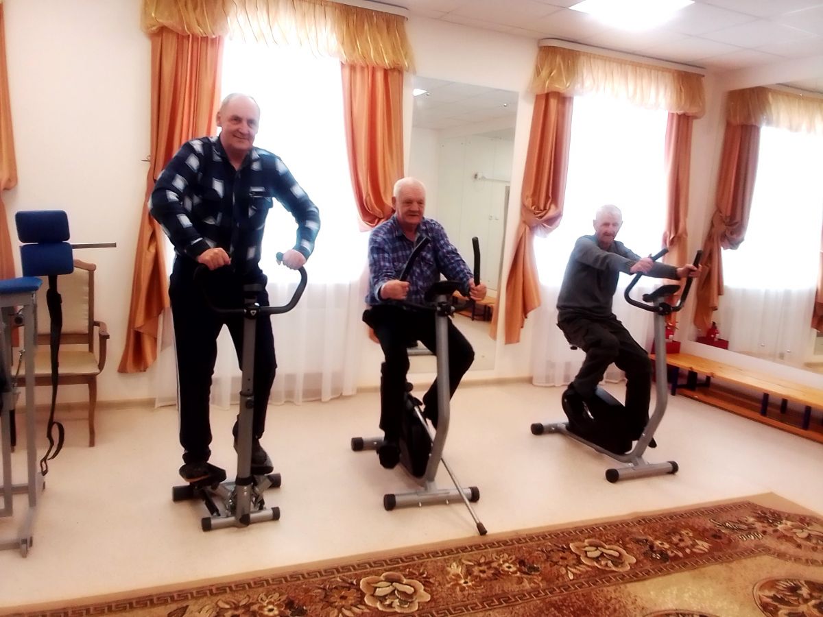 Занятия на тренажёрах