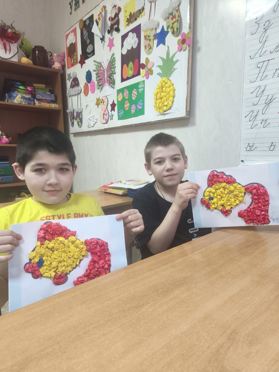 Аппликация золотая рыбка