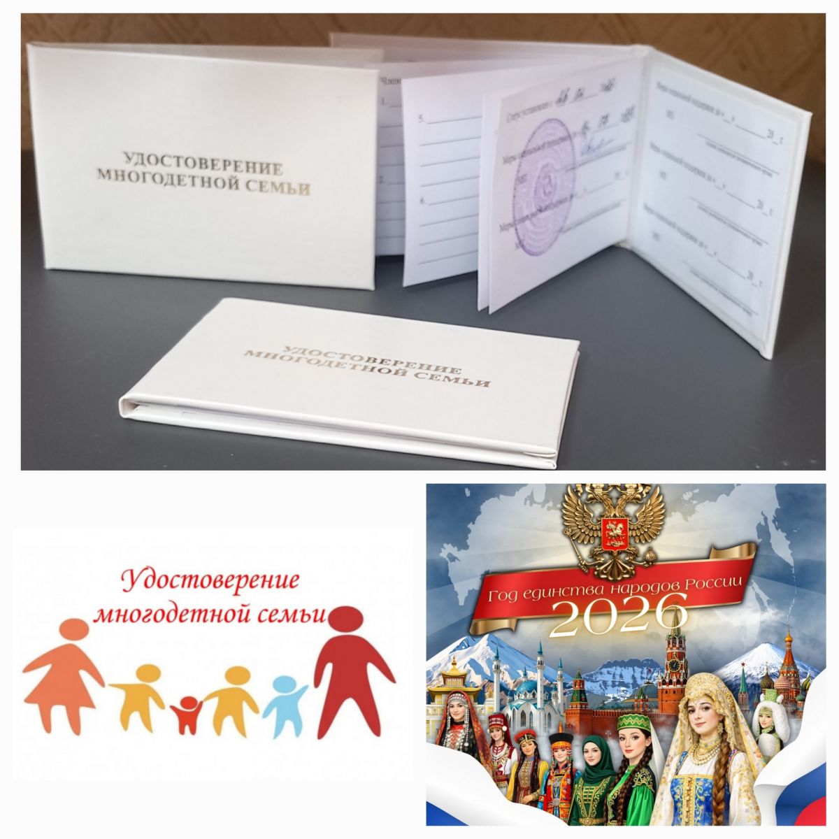 Удостоверение многодетной семьи