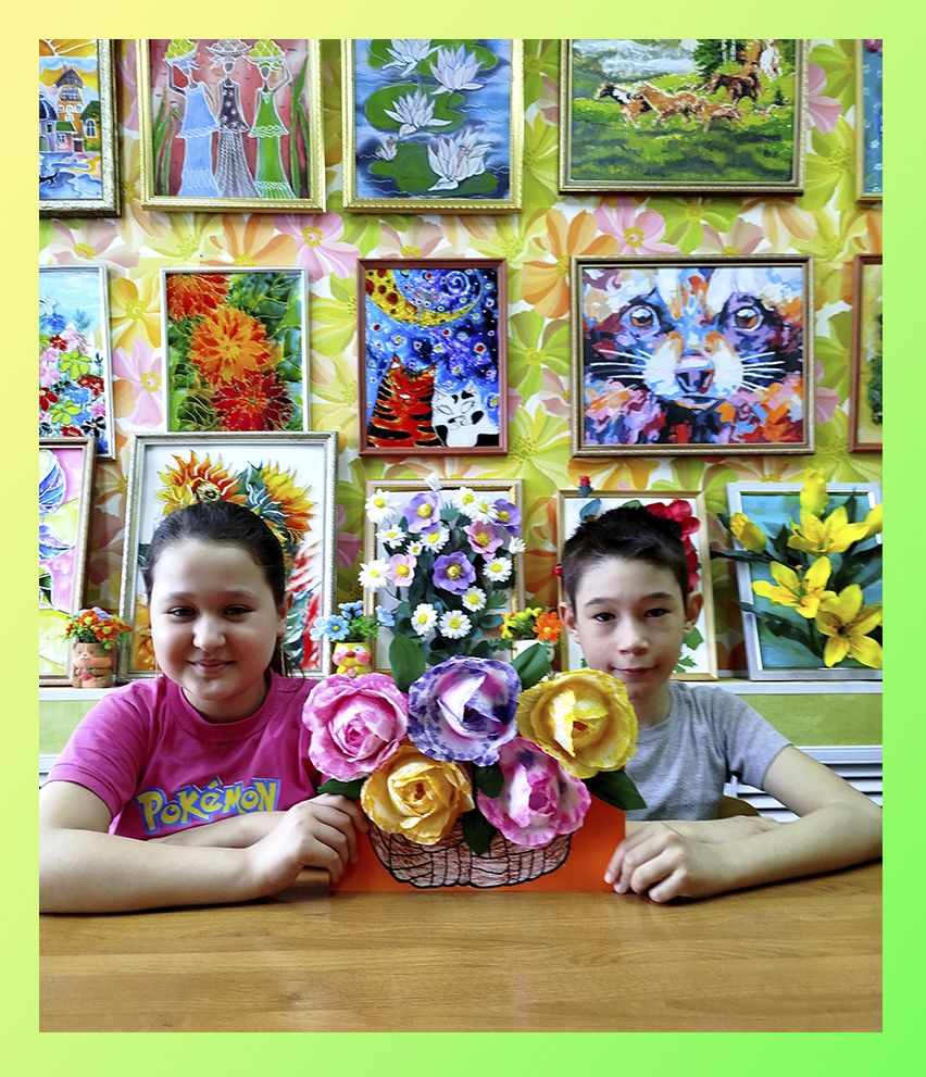 Цветы из салфеток