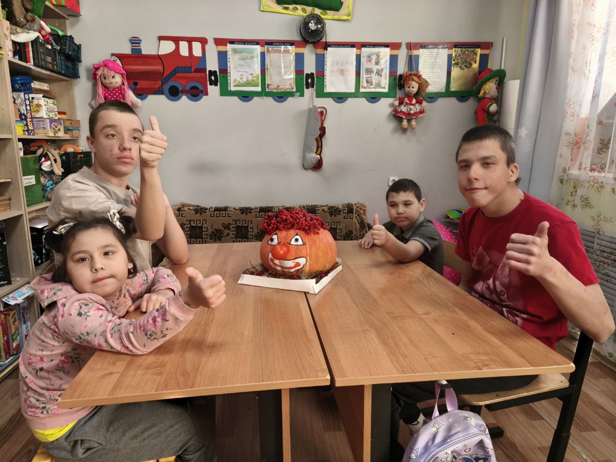 Клоун из тыквы